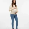 Pullover med rund hals og almindelig pasform
