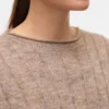 Pullover med rund hals og almindelig pasform