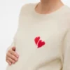 Pullover med rund hals og almindelig pasform