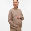 Pullover med rund hals og almindelig pasform