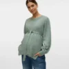 Pullover med rund hals og almindelig pasform