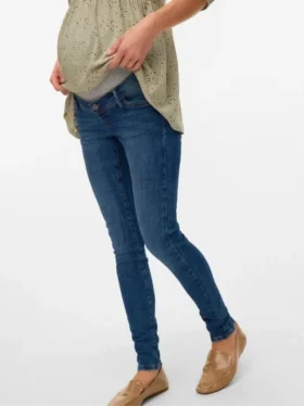 Slim fit-Jeans med lav talje