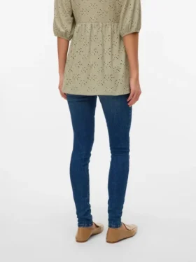 Slim fit-Jeans med lav talje
