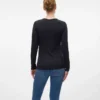 Slim fit-top med rund hals
