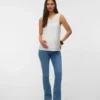 Slim fit-top med U-udskæring