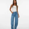 Snrancy jeans med høj talje og tøndeformet pasform