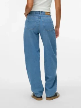 Snrancy jeans med høj talje og tøndeformet pasform