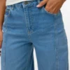 Snrancy jeans med høj talje og tøndeformet pasform