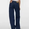 Snrancy jeans med lav talje og brede ben