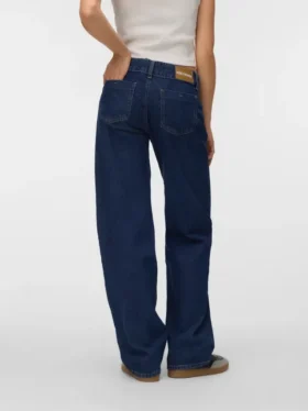 Snrancy jeans med lav talje og brede ben