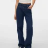 Snrancy jeans med lav talje og brede ben