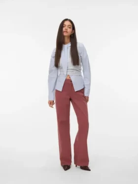 Snrancy jeans med mellemhøj talje og brede ben