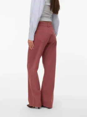Snrancy jeans med mellemhøj talje og brede ben