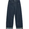 Snrancy jeans med mellemhøj talje og brede ben