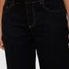 Snrancy jeans med mellemhøj talje og brede ben