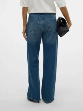 Snrancy-jeans med mellemhøj talje og vid benvidde