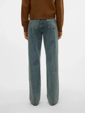 Snrancy-jeans med mellemhøj talje og vid benvidde