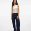 Snrancy-jeans med mellemhøj talje og vid benvidde