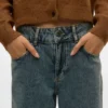 Snrancy-jeans med mellemhøj talje og vid benvidde