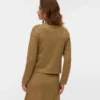 Strikket cardigan med rund hals og almindelig pasform