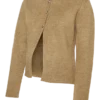 Strikket cardigan med rund hals og almindelig pasform