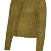 Strikket cardigan med rund hals og almindelig pasform