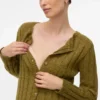 Strikket cardigan med rund hals og almindelig pasform