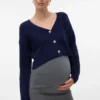 Strikket cardigan med V-hals i regular fit