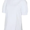 T-shirt med almindelig pasform, rund hals og ballonærmer