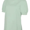 T-shirt med almindelig pasform, rund hals og ballonærmer