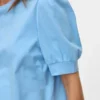T-shirt med almindelig pasform, rund hals og ballonærmer