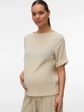 T-shirt med bådudskæring i regular fit