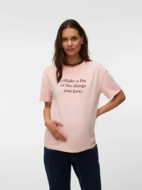 T-shirt med rund hals og almindelig pasform
