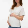 T-shirt med rund hals og almindelig pasform