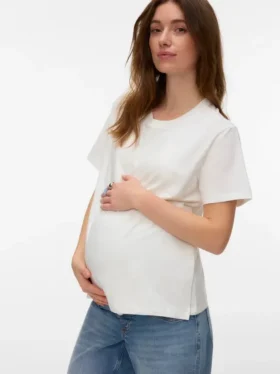 T-shirt med rund hals og almindelig pasform