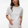 T-shirt med rund hals og almindelig pasform