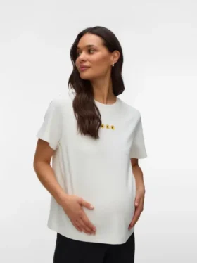 T-shirt med rund hals og almindelig pasform