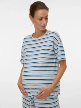 T-shirt med rund hals og almindelig pasform