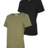 T-shirt med rund hals og almindelig pasform