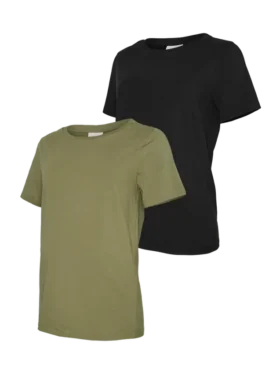 T-shirt med rund hals og almindelig pasform