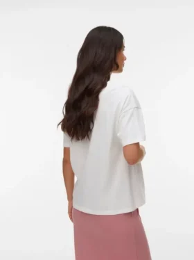 T-shirt med rund hals og almindelig pasform