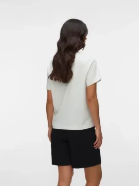 T-shirt med rund hals og almindelig pasform