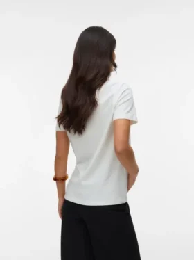 T-shirt med rund hals og almindelig pasform