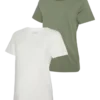 T-shirt med rund hals og almindelig pasform