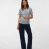 T-shirt med rund hals og almindelig pasform