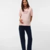 T-shirt med rund hals og almindelig pasform