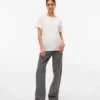 T-shirt med rund hals og almindelig pasform