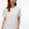 T-shirt med rund hals og almindelig pasform