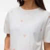 T-shirt med rund hals og almindelig pasform