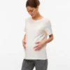 T-shirt med rund hals og almindelig pasform